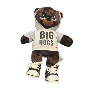 BUILD A BEAR Plush Brown Bear Big Hugs Hoody High Top Shoes 17"